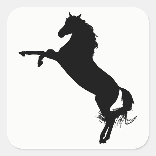 Arabische Silhouette Quadratischer Aufkleber (Vorderseite)