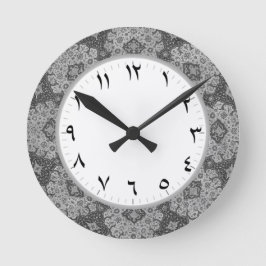 Arabische Zahlen schließen arabisches Arabisches G Runde Wanduhr
