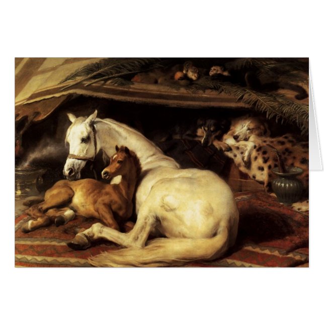 ARABISCHE ZEIT MIT PFERDEN UND TIEREN (Vorderseite (Horizontal))