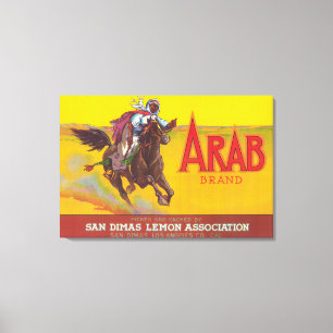 Arabische Zitrone LabelSan Dimas, CA Leinwanddruck