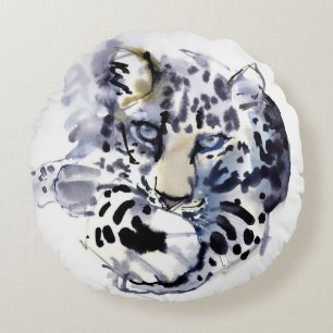Arabischer Leopard 2008 2 Rundes Kissen