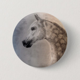 Arabischer Pferdeknopf Button