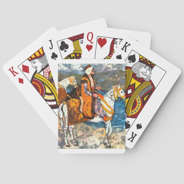 Arabischer Reiter Spielkarten (Rückseite)