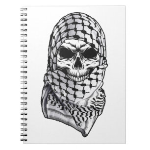 Arabischer Totenkopf Kufiya Shemagh Notizbuch Notizblock