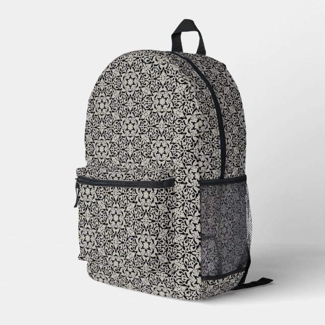 arabisches Blumenmuster Bedruckter Rucksack (Rückseitige Ecke Rechts)