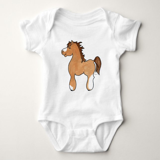 Arabisches CommPony Baby Strampler (Vorderseite)