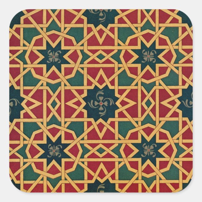 Arabisches Design #1 in Emporio Moffa Quadratischer Aufkleber (Vorderseite)