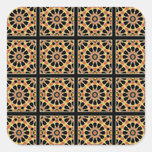 Arabisches Design #3 im Emporio Moffa Quadratischer Aufkleber