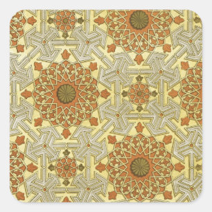 Arabisches Design #4 im Emporio Moffa Quadratischer Aufkleber