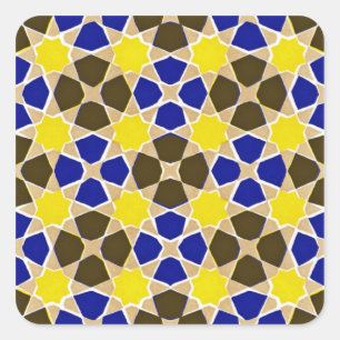 Arabisches Design #8 in Emporio Moffa Quadratischer Aufkleber