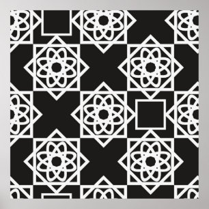 Arabisches geometrisches Muster. Die Einrichtung.  Poster