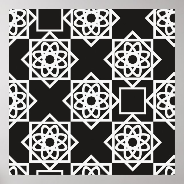 Arabisches geometrisches Muster. Die Einrichtung.  Poster (Vorne)