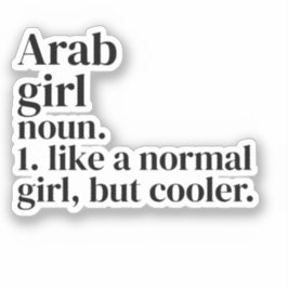 Arabisches Mädchenwörterbuch Definition lustig ara Aufkleber