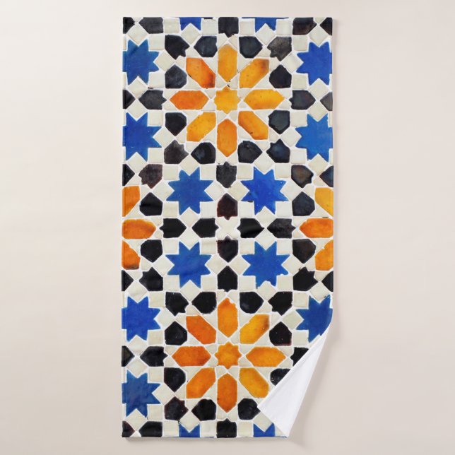 Arabisches Mosaik aus marokkanischen Fliesen, deko Badehandtuch (Badehandtuch)