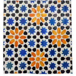 Arabisches Mosaik aus marokkanischen Fliesen, deko Duschvorhang