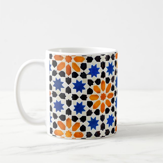 Arabisches Mosaik aus marokkanischen Fliesen, deko Kaffeetasse (Links)