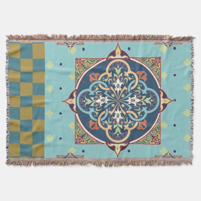 Arabisches Muster - schwarz Decke (Vorderseite)