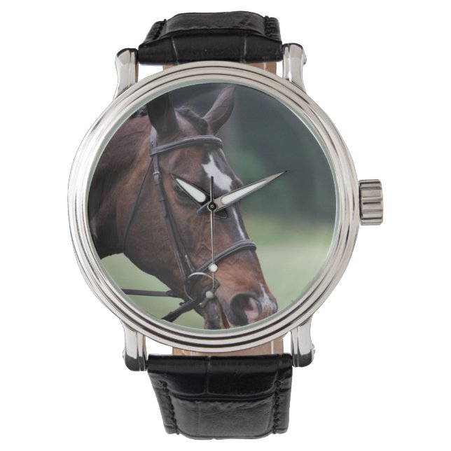 Arabisches Pferd mit Weiß auf Gesicht Armbanduhr (Vorderseite)