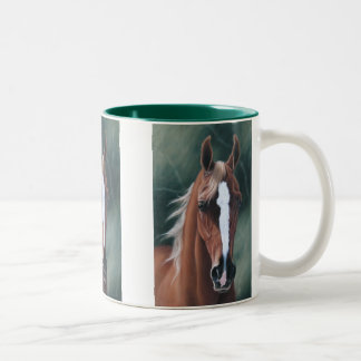 Arabisches Porträt Z Pferde Zweifarbige Tasse