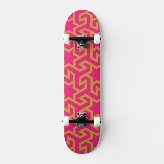 Arabisches sternförmiges Muster Skateboard (Vorderseite)