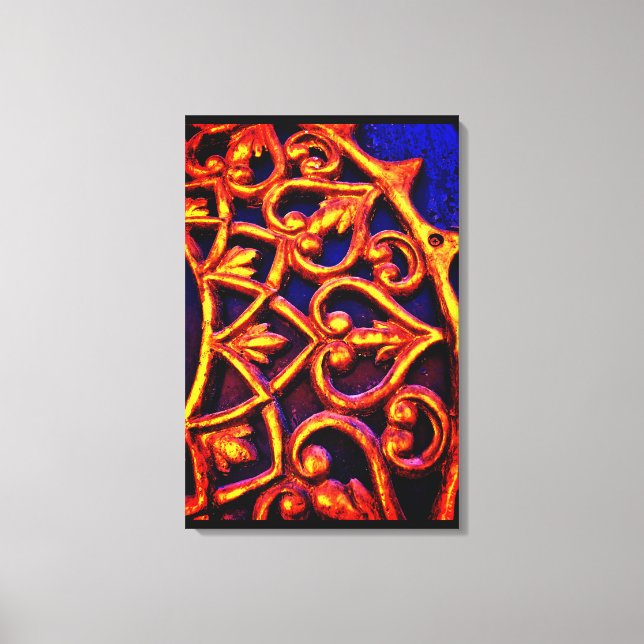 arabisches Türdesign Leinwanddruck (Vorderseite)