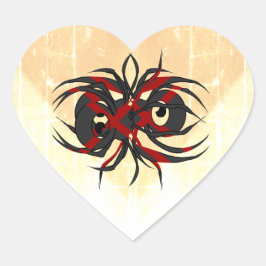 Arachnid der Verzweiflung Herz-Aufkleber