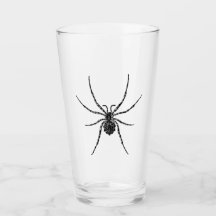 "Arachnid" einfach spoky B&W Pint Glas