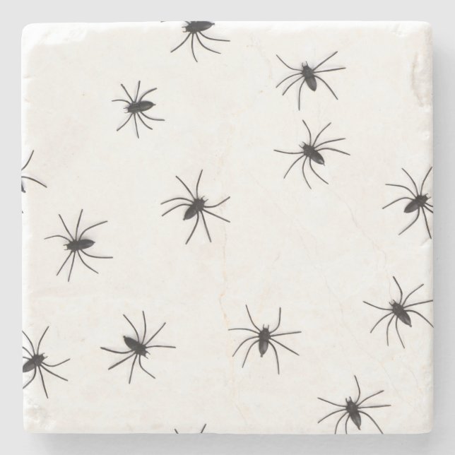 Arachnophobie (Spinnen) (Creepy Crawly Insects) Steinuntersetzer (Vorderseite)