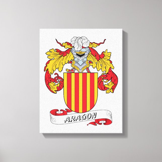 Aragon Familienwappen Leinwanddruck (Vorderseite)