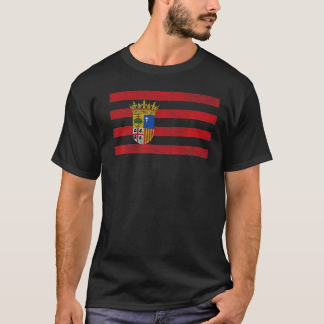 ARAGON FLAG SPANIEN ZARAGOZA T-Shirt (Vorderseite)