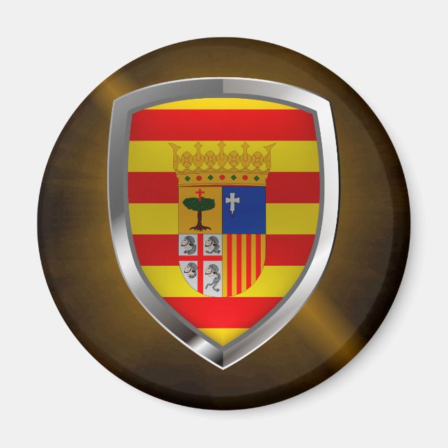 Aragón Metallic Emblem Magnet (Vorne)