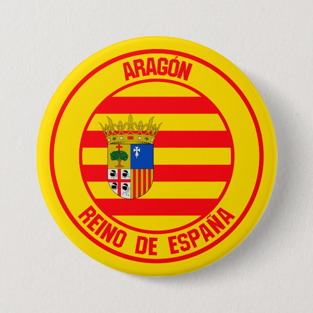 Aragón Round Emblem Button (Vorderseite)