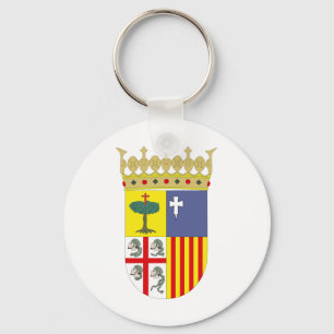 Aragón-Wappen Offiziell Spanien Symbol Heraldry Schlüsselanhänger