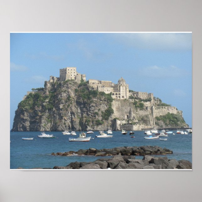 Aragonese Castle, Ischia, Italien Poster (Vorne)