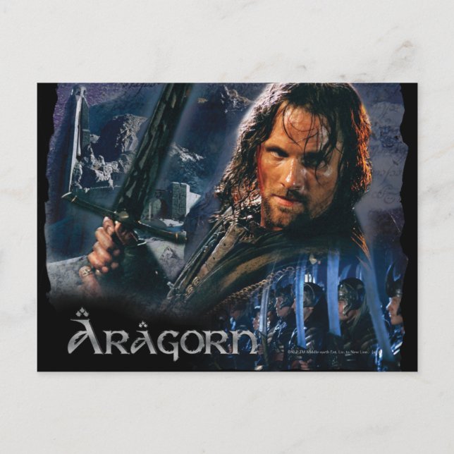 Aragorn mit Armee Postkarte (Vorderseite)