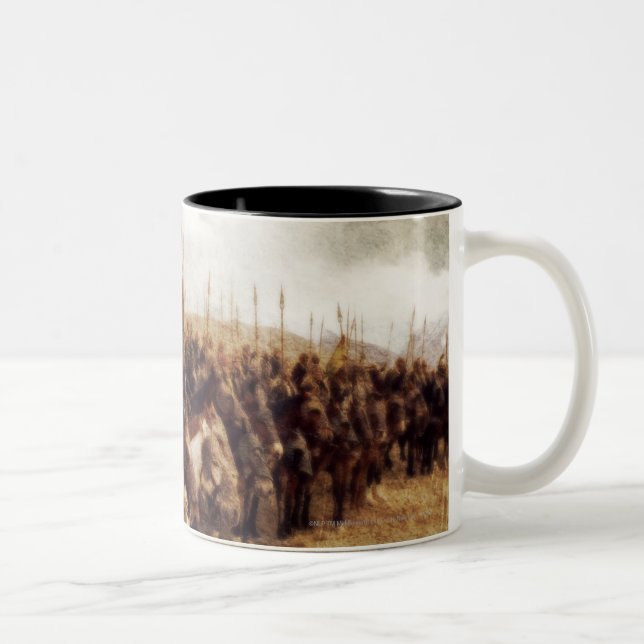 Aragorn Plus Reihe von Pferden Zweifarbige Tasse (Rechts)