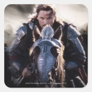 Aragorn Reitpferd Quadratischer Aufkleber