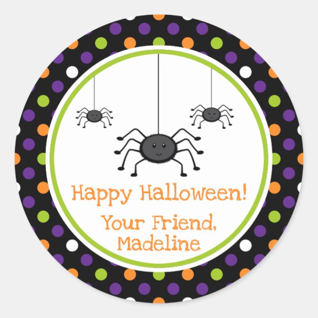 Araignée d'Halloween éffrayante | Sticker pour l'H (Devant)