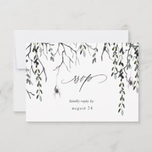 Araignée et brindilles Halloween w Repas RSVP Blan