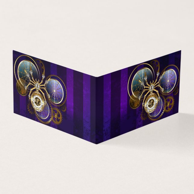 Araignée Steampunk sur fond violet (Outside)