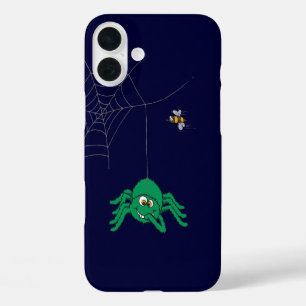 Araignée verte foncée et coque iphone de mouche
