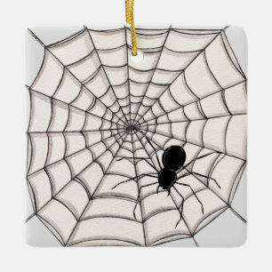 Araignées et ornement en céramique Halloween Web