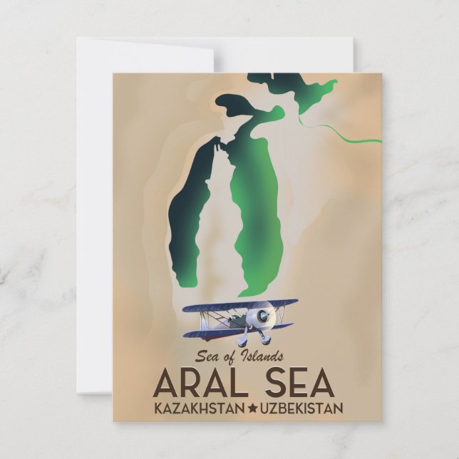 Aralsee-Reiseposterkarte (Vorderseite)