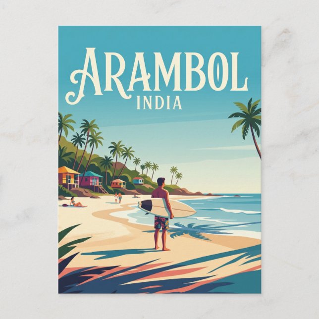 Arambol Strand Indien Postkarte (Vorderseite)