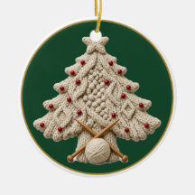 Aran-Kabelstrick-Weihnachtsbaum, personalisiert