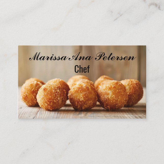 Arancini Italien Kochen Koch Personalisiert Visitenkarte (Vorderseite)