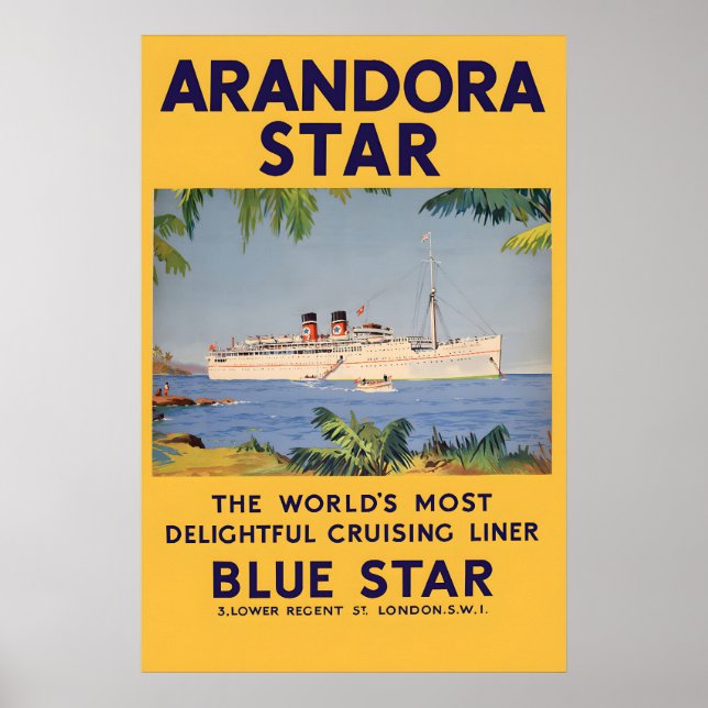 Arandora Star Cruise Ship Poster Vintage Maritime (Vorne)