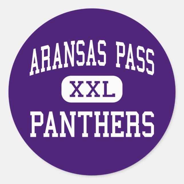 Aransas Pass - Panthers - Hoch - Aransas Pass Runder Aufkleber (Vorderseite)