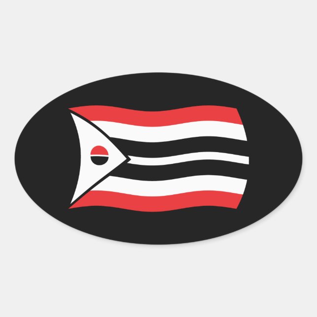 Arapaho Stamm-Flag-Aufkleber Ovaler Aufkleber (Vorderseite)