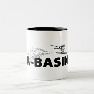 Arapahoe Basin Colorado Skispringer Zweifarbige Tasse